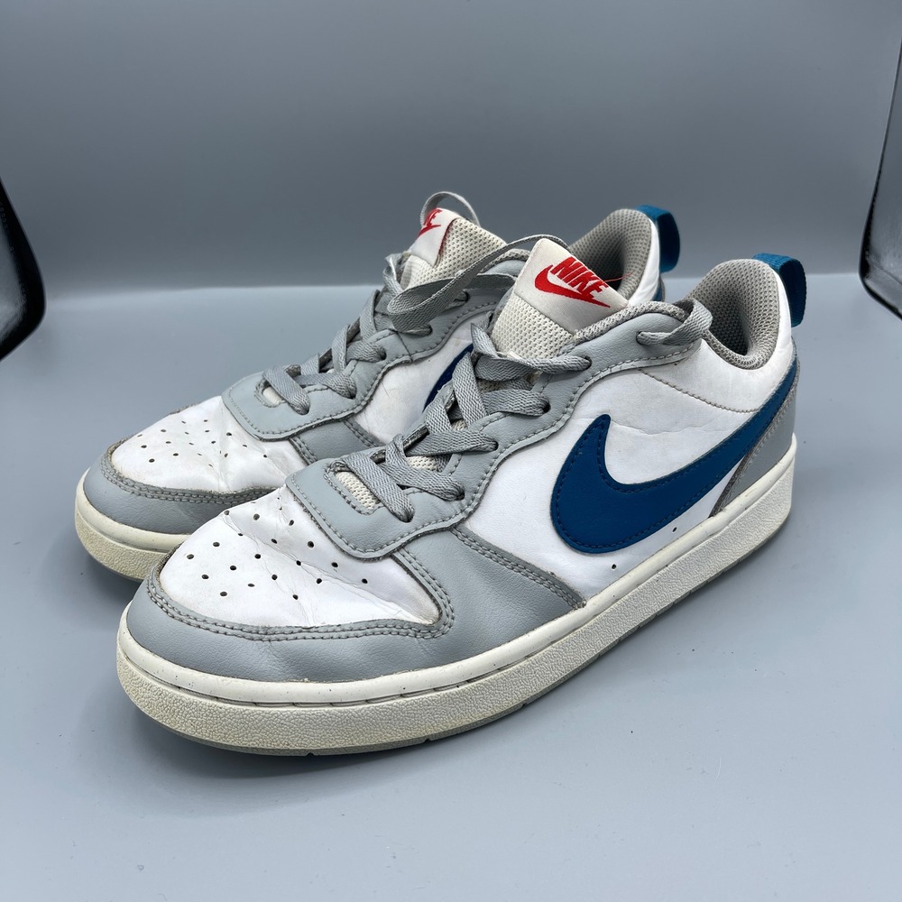 Nike Court Vision Low TD Youth Shoes Size 7Y White Gray Blue Sneakers CW6730-103